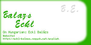 balazs eckl business card